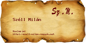 Széll Milán névjegykártya